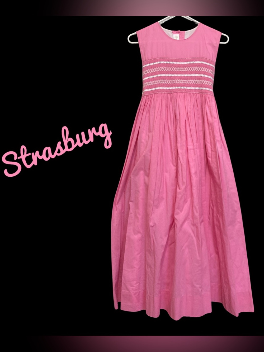 ADORABLE RECITAL Strasburg Dress - SMOCKED & EMBROIDERED ROSES - OOAK - Quality